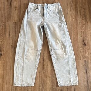 Flying Monkey Women’s Light Blue Barrel Relaxed Jeans